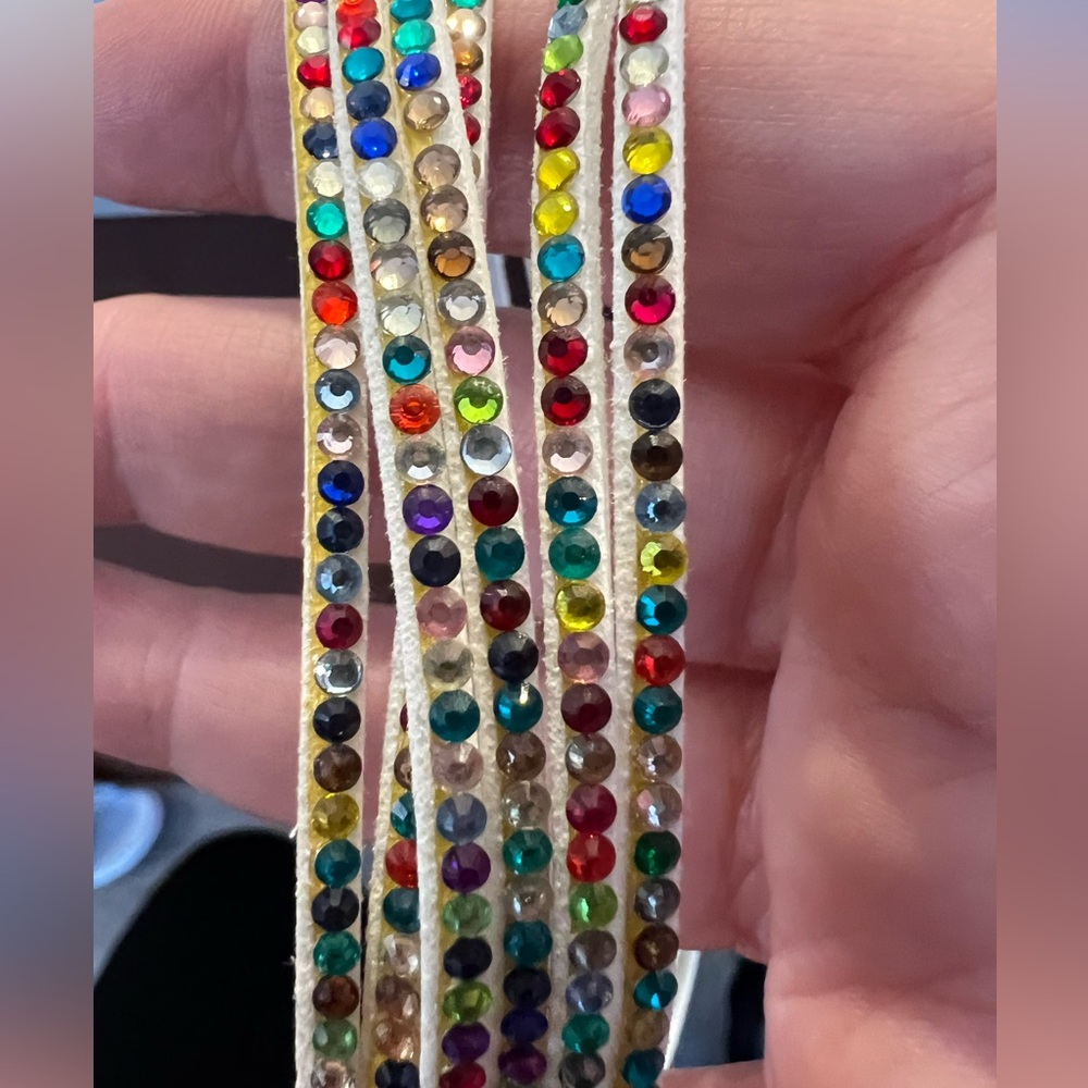 Multi Color REAL SWAROVSKI VEGAN LEATHER